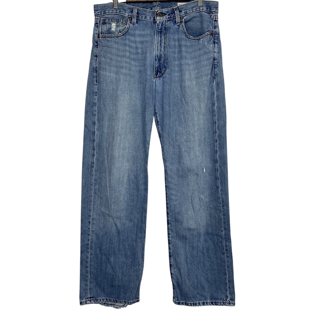 Vintage Polo Jeans Ralph Lauren Thompson Baggy 34x33 Blue Loose Fit Y2K Mens